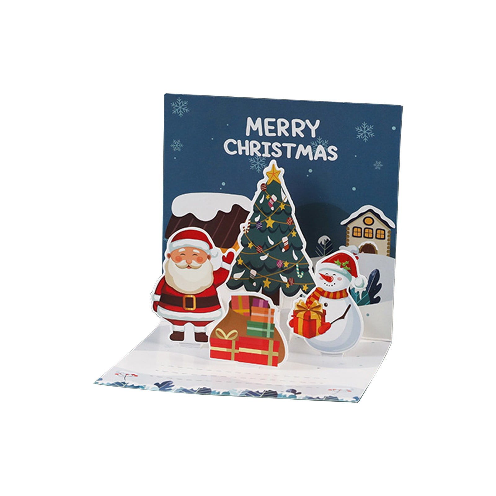 Christmas Greeting Card Set Festive Holiday Card with Envelope and Glitter and Classic Style Message Card for Xmas Home Party Gift Family Friend Seasonal Pink