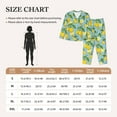 thumbnail image 4 of Pajama Sets for Women 2 Pcs, Lemon (3) Button Down Long Sleeve Sleepwear Lounge PJ Sets, 4 of 6
