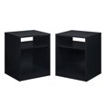 thumbnail image 3 of Mainstays Open Shelf Nightstand, Set of Two, Black, 3 of 8