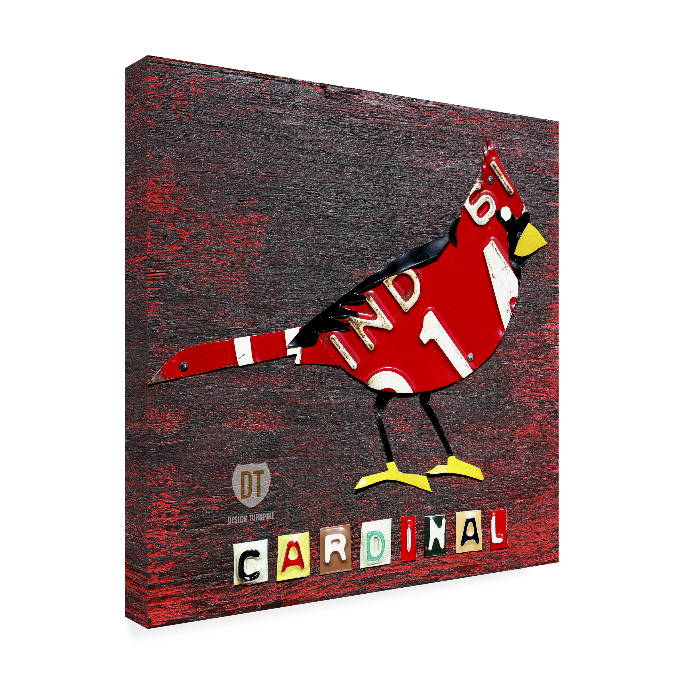Trademark Fine Art 'Indiana Cardinal' Canvas Art by Design Turnpike