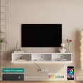 thumbnail image 2 of TV Stand Floating TV Stand Wall Mounted with 16 Color LEDs,67" Modern TV Stand, Floating TV Cabinet Entertainment Center for 55 60 65 Inch TV,White,Entertainment Center, 2 of 9
