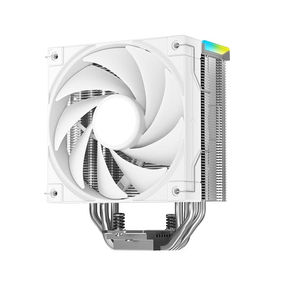 White CPU Coolers With Digital Temperature Display And Lighting Efficient Computer Heat Sink For