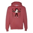 thumbnail image 1 of Wild Bobby, Betty Boop Sugar and Spice Wink Betty Boop Unisex Hoodie Sweatshirt, Vintage Heather Red, Large, 1 of 5