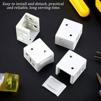ibasenice  4Pcs White Plastic Mounting Brackets for Blinds Installation Accessories Home Use