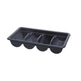 thumbnail image 2 of Caja para cubiertos de 4 compartimentos Organizador de cubiertos Divisores de cajones Organizador de cubiertos negro, 2 of 9