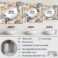 thumbnail image 4 of Designart "Serene Whispers I" Floral White Large Square Mirror - Square Bedroom Mirror Printed Wall Decor - Cottage Square Printed Wall Mirror Art, 4 of 5