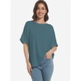 thumbnail image 5 of Women's Casual Short Sleeve Crew Neck T-Shirts, 5 of 6