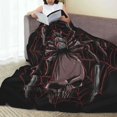 thumbnail image 6 of Rateoe Spider with Skull Print Fuzzy Fleece Throw Blanket Extra Large,Super Soft,Fluffy and Warm Blankets for Couch,Bed,All Season Use (60"x50"), 6 of 8