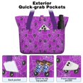 thumbnail image 2 of Tote Bag for Women - Spider Web Halloween Pattern Shoulder Bag - Large Utility Work Duffle Bag with Zipper Handbag for Travel, Work, Sprots, 2 of 5