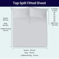 thumbnail image 2 of SGI Bedding 39" California King Split Top Flex Head sheet 100% Egyptian Cotton Sheet Set - 600 Thread Count Flex Top Sheet for Adjustable Bed 4 Piece Sheet Set 15" Deep for Sleep Number bed - Silver, 2 of 7