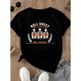 thumbnail image 2 of Women's Halloween Short Sleeved T-Shirt Funny Graphic Tee Casual Autumn Festival Party Top, 2 of 6