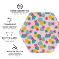 thumbnail image 3 of Rateoe Pineapple And Leaves Drawing Drink Coasters Set of 4 Leather Coasters Spill Protection for Table Desk,Durable and Non Slip Leather Coaster ,4 Inches Drink Mats-Hexagon, 3 of 6