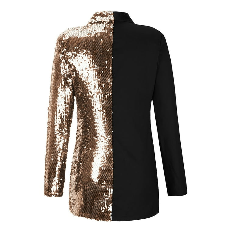 slim fit dress slacks Natalie Gold Sequin Blazer Mini Dress - US 2 main image 0