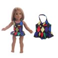 thumbnail image 2 of Preciosa Accesorios Fahsion para Acción Femenina 18 inch - Azul + blanco Sunnimix Traje de baño muñeca traje de baño, 2 of 7