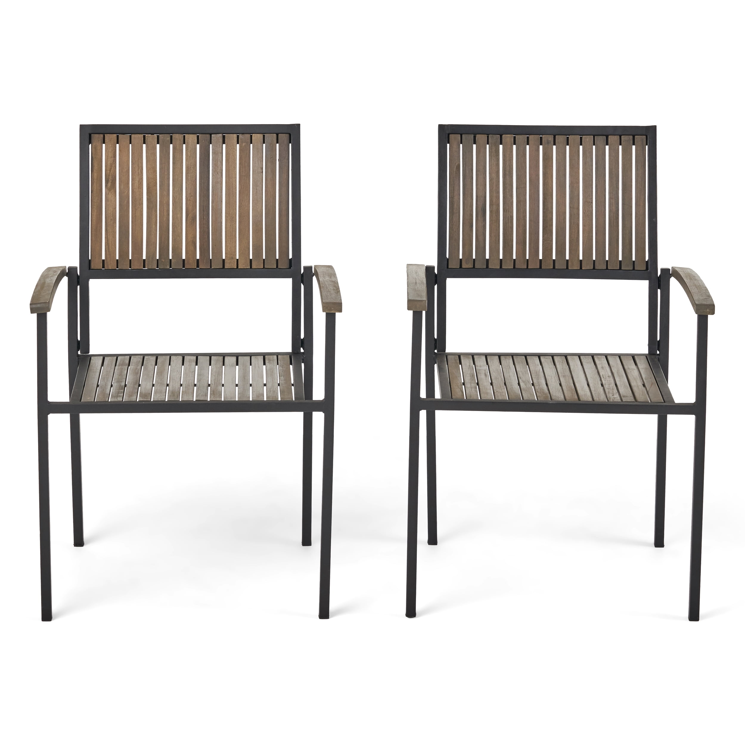 Euroco BRIDGET WOOD AND METAL CHAIR,Set of 2