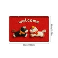 thumbnail image 3 of Weloille PVC Looped Floor Mat 1 Piece, 1.31ft x 1.97ft Entrance Rug, Dust Trapper Doormat, Non-slip Floor Mat for Entryway, Front Door, Porch, Garage Use, 3 of 6