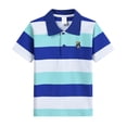 thumbnail image 5 of Toddler Boys' Polo Shirts Short Sleeve Boys Cute Embroidered Striped Button down Shirt Back to School Shirt Lightweight Casual Shirts for Boys 2-3 Years, 5 of 5