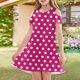 thumbnail image 2 of Girls' Summer Dress Kids 2025 Polka Dot Cold Shoulder Dress Cute Casual Summer Dresses for Kids Lightweight and Breathable ,Sie:160, 2 of 7