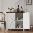 thumbnail image 5 of AOILE Farmhouse Sideboard Buffet Cabinet, Coffee Bar Cabinet with 2 Doors and Adjustable Shelves, Small Accent Storage Console for Living Room, Entryway, or Dining Room, 5 of 9