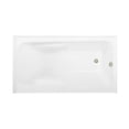 thumbnail image 4 of Aqua Eden CVTAP543023R6 54" Acrylic Rectangular 3-Wall Alcove Tub with Armrests, Right Hand Drain, Glossy White/Polished Nickel, 4 of 4