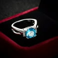 thumbnail image 5 of K-KED Elegant 925 Silver Filled Rings Women Cubic Zirconia Delicate Jewelry Sz 6-10-8-Royal Blue, 5 of 8
