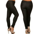 thumbnail image 7 of Women's Plus Size Cotton Jeans Look Skinny Jeggings Stretch Black Pants Size 2XL, 7 of 7