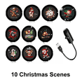thumbnail image 2 of Plug and Play HD Christmas Projector Galaxy Projector Night Light Holiday Scene Lamp for Christmas Halloween Butterfly Ocean Prayer Theme Decoration (christmas 10 scenes), 2 of 7