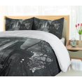 thumbnail image 4 of Duvet Cover Set, Full Moon Over Medieval Building Ruins at Night Dark Scary, 4 of 6