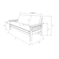 thumbnail image 4 of Kodiak Furniture Tucson Wood Futon Frame with Storage in Rustic Walnut Brown, 4 of 4