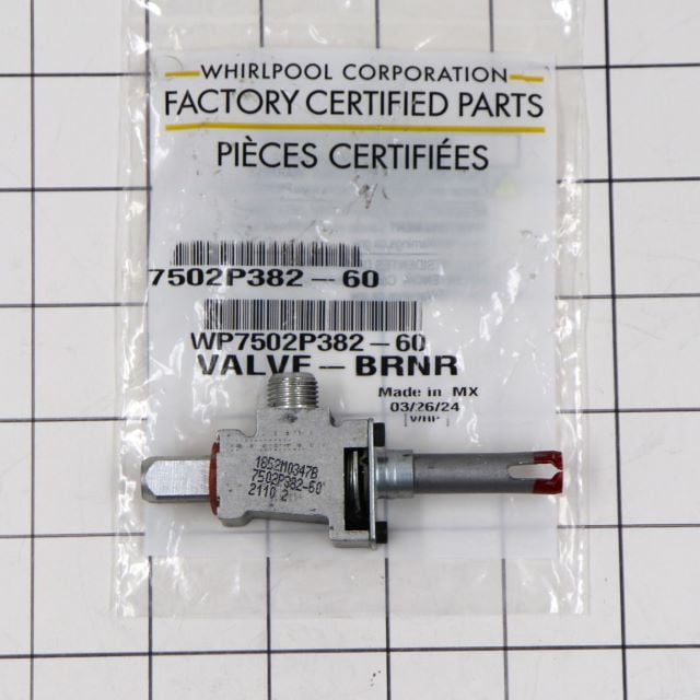 Whirlpool Range/Stove/Oven Surface Burner Valve WP7502P382-60