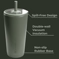 thumbnail image 3 of HydroJug Everyday Tumbler – Ceramic-Lined Insulated Tumbler with Straw and Soft-Touch Lid, Cup Holder Friendly – 20 oz, Courtyard, 3 of 6