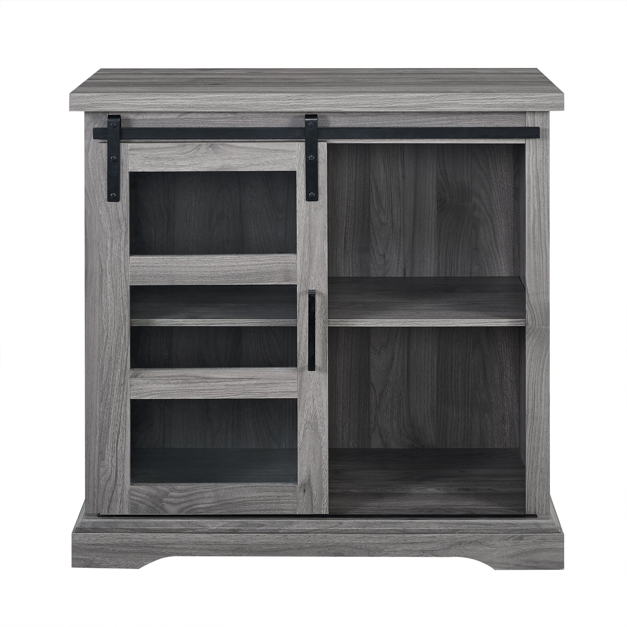 Manor Park 32" Sliding Glass Door Accent Console, Slate Grey