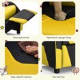 thumbnail image 6 of GVN Kids Youth PU Leather Gaming Sofa Recliner with Headrest and Footrest-Yellow, Bedroom Chair for Kids, 6 of 10