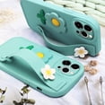 thumbnail image 5 of Compatible with iPhone 13 Pro Max Flower Wrist Strap Case Cute 3D Floral Wristband Kickstand Cover Fashion Luxury Design Camera Lens Protection Shockproof Protective for Women Girls Girly, 5 of 13