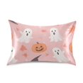thumbnail image 7 of Yayeee Pillowcase Standard Size Set of 2 Satin Wrinkle Resistant Pillow Case, Cute Pink Halloween, 7 of 7