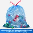 thumbnail image 6 of HygiCare Recycling Trash Bags, 13 Gallon, 200 Count, Unscented, Super Strong, Leakproof, Translucent Blue, 6 of 9