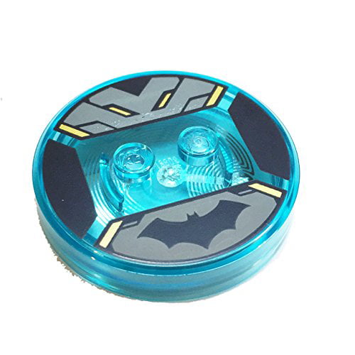 6 LEGO Dimensions Tags 4x4x 2/3 with 4 Studs and Transparent Blue NEW 