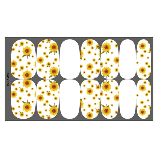 RKSTN Nail Stickers Sunflower Nail Water Sticker DIY Sunflower Little Nail Sticker