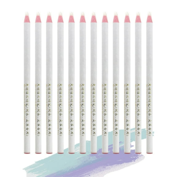 12 Pieces White Sewing Mark Pencils No Sharpening for1eatherFabric Marking