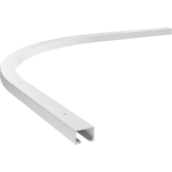 Curtain Track - Corner Section for Ceiling Curtain Track - USA Made - 90 Degree Bend, Pure White
