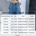 thumbnail image 3 of ATOGUTA Girls Jeans Baggy Denim Pants Elastic High Waist Wide Leg Jeans with Pockets Size 4T-15, Blue, 3 of 5