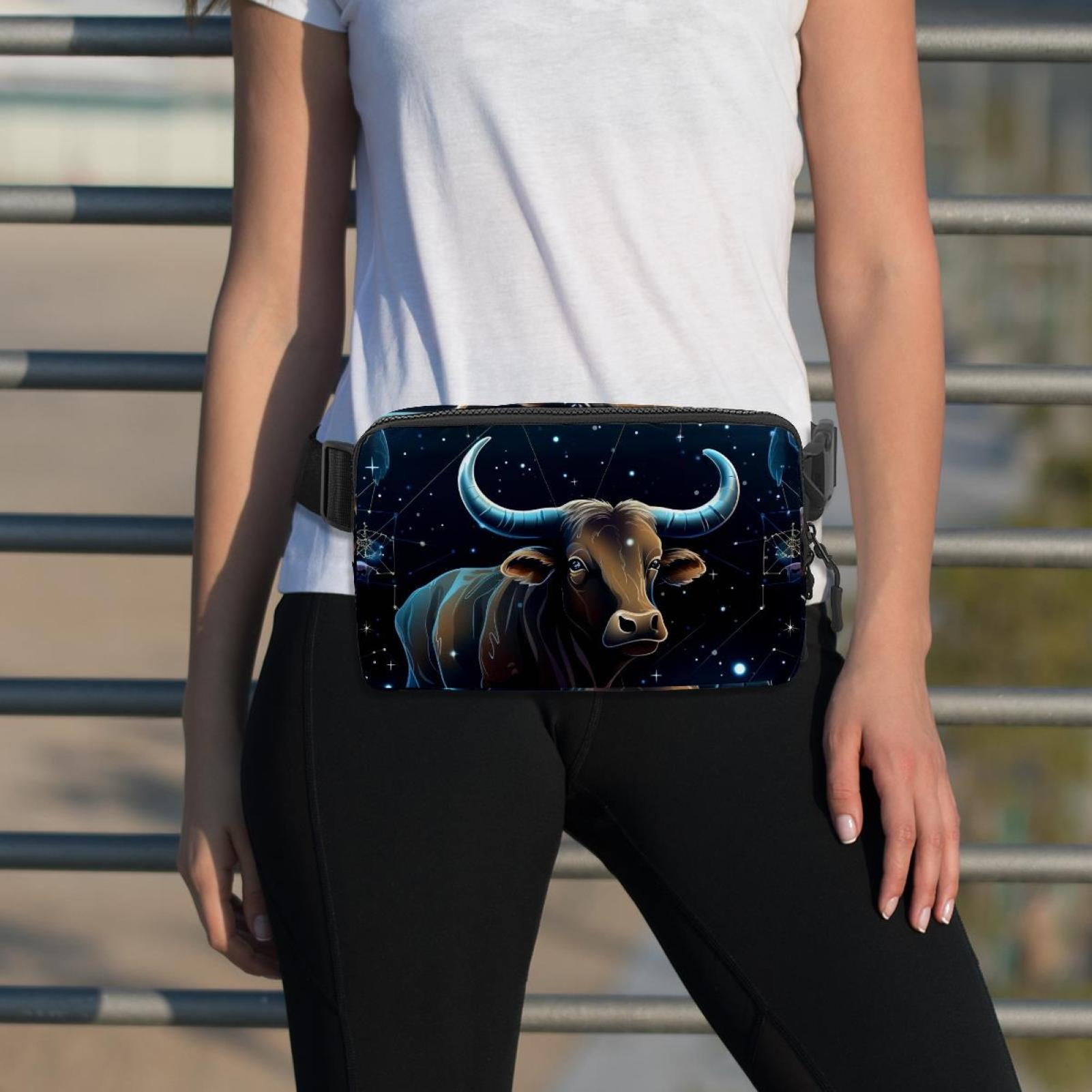 Taurus Running Belt Fanny Packs Waist Packs with Extension Strap Unisex Lightweight Adjustable