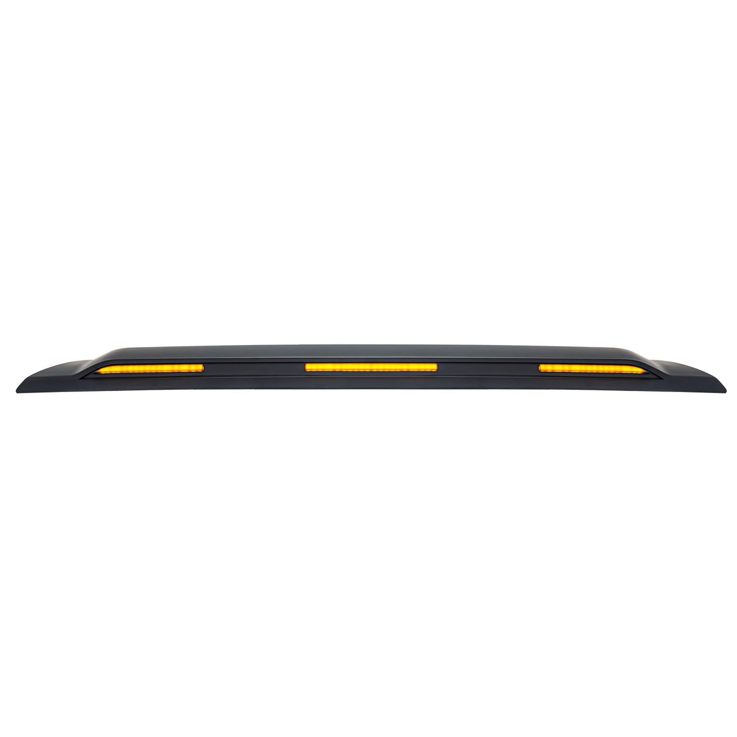 AMERICAN MODIFIED Front Hood Deflector Protector Stone Guard W/LED Amber Lights For 2021-2025 Ford Bronco 2 & 4 Door
