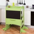 thumbnail image 3 of Costway Kids Height Adjustable Kitchen Step Stool Toddlers w/ Chalkboard, 3 of 10