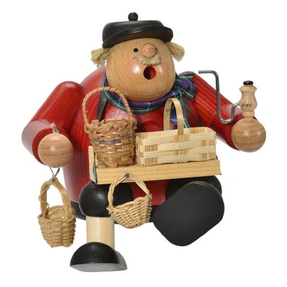 KWO Sitting Basket Trader German Wood Christmas Incense Smoker