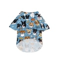 thumbnail image 4 of Dog Tshirts for Large Dogs Light Blue Xl All Over Print Playful Dog Design Breathable Pet Apparel Pet Clothes for Daily Walks Playtime Outdoor Activities, 1 Pack, 4 of 5