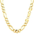 thumbnail image 1 of Collier Chaîne Figaro en Or Massif Jaune 10k, 6,0mm, 24 Pouces, 1 of 1