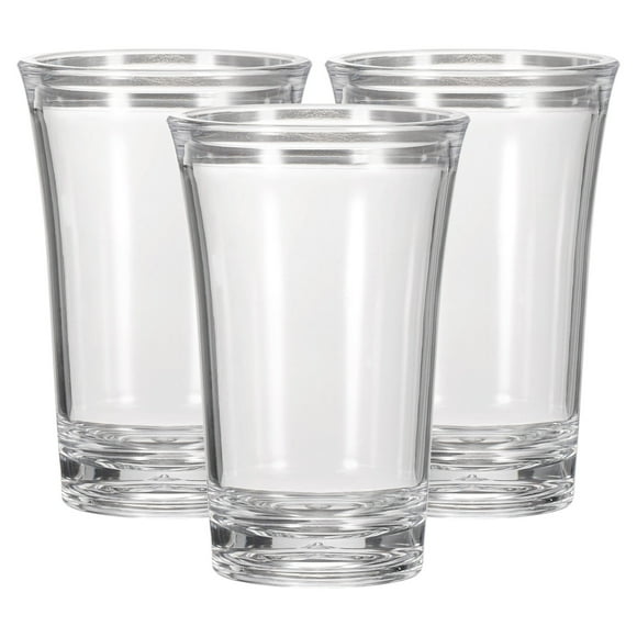 Uxcell 3pcs Shot Glasses 1.2oz Polystyrene Shot Glasses Ombre Multicolored Shot Glasses Bulk for Cocktail Round Shot Glasses Spirits Liquors, Transparent
