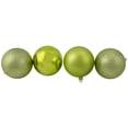 thumbnail image 2 of Northlight Shatterproof 4-Finish Christmas Ball Ornaments 3.25" (80mm) - Kiwi Green - 32ct, 2 of 4