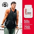 thumbnail image 3 of GNC Pro Performance Proteína en polvo para ganar peso, 50 g de proteína, alta en calorías, 700 calorías, apoya la recuperación de masa y músculo, MCT, BCAA, probado por terceros, chocolate doble, 6 po, 3 of 5